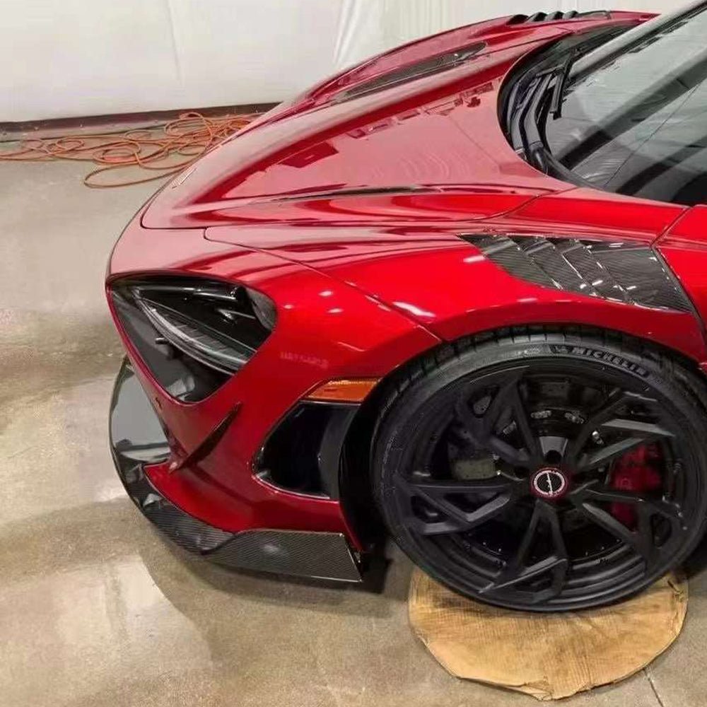 McLaren 720S Dry carbon fiber SRY style Front bumper wind Side