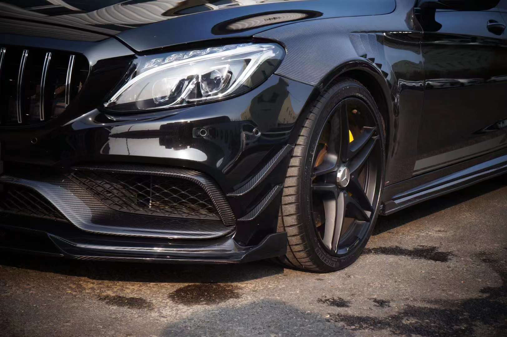 Mercedes-Benz C63 W205 AMG Dry carbon fiber Front Air Knives
