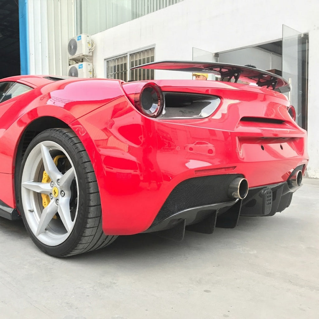 Ferrari 488 SN Dry carbon fiber Diffuser