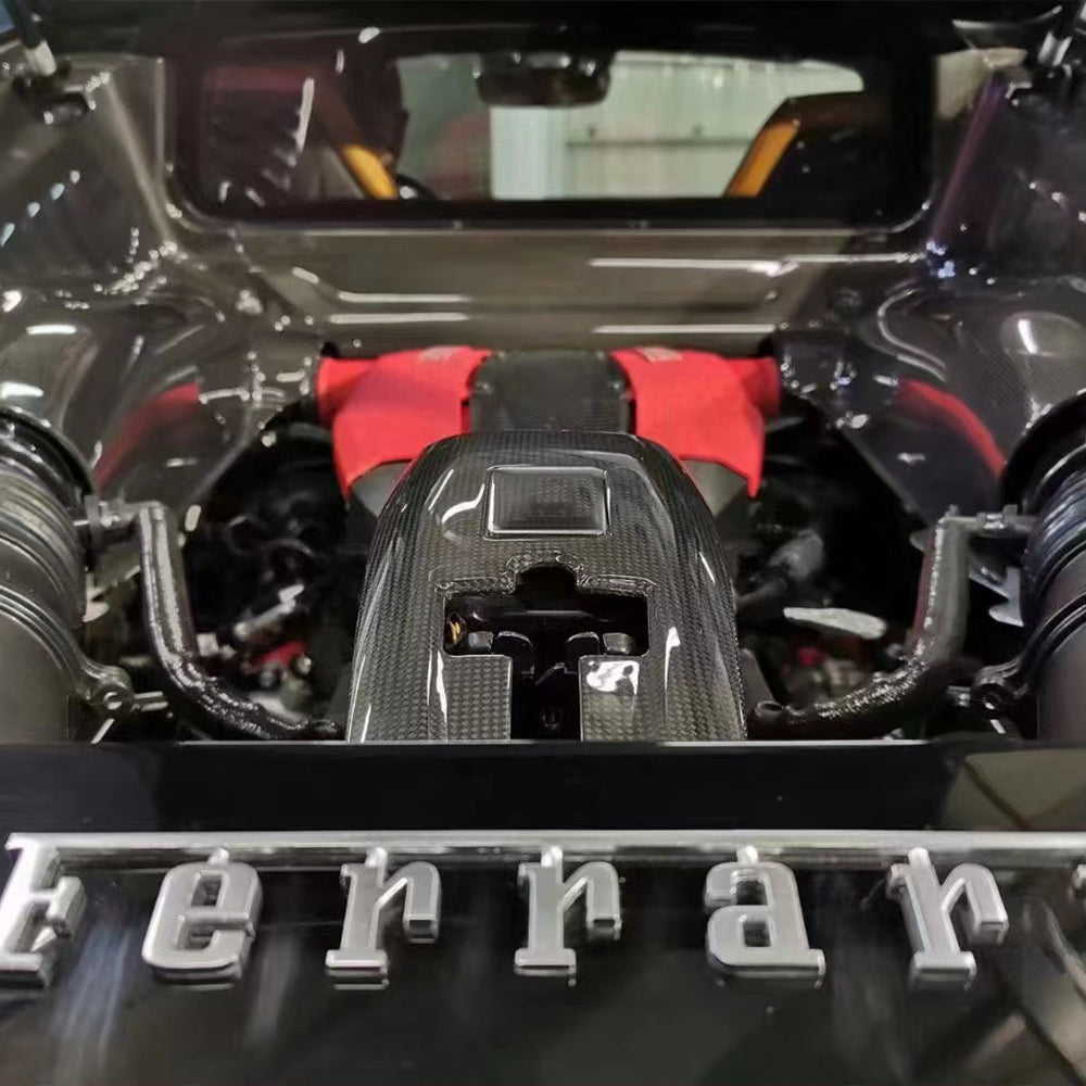 Ferrari F8 Dry carbon fiber Engine Bay Side Panels