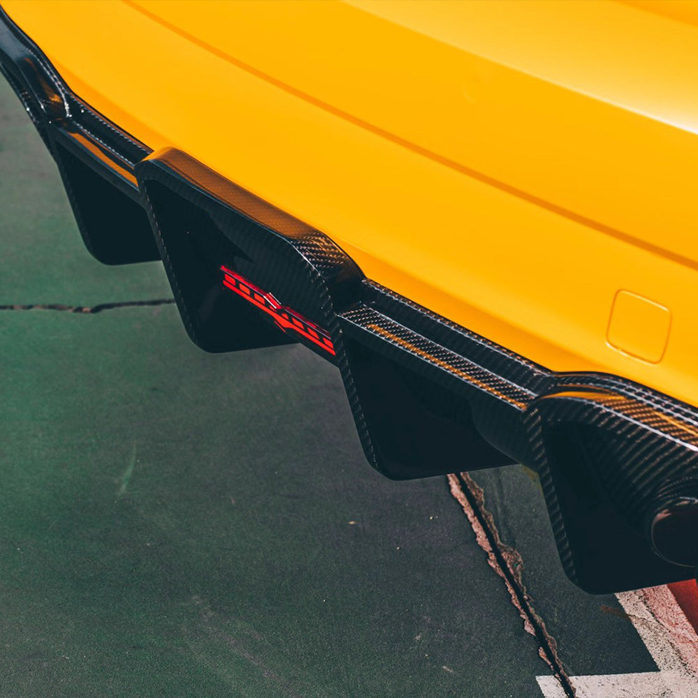 Audi RS3 Dry carbon fiber Diffuser with Break Light