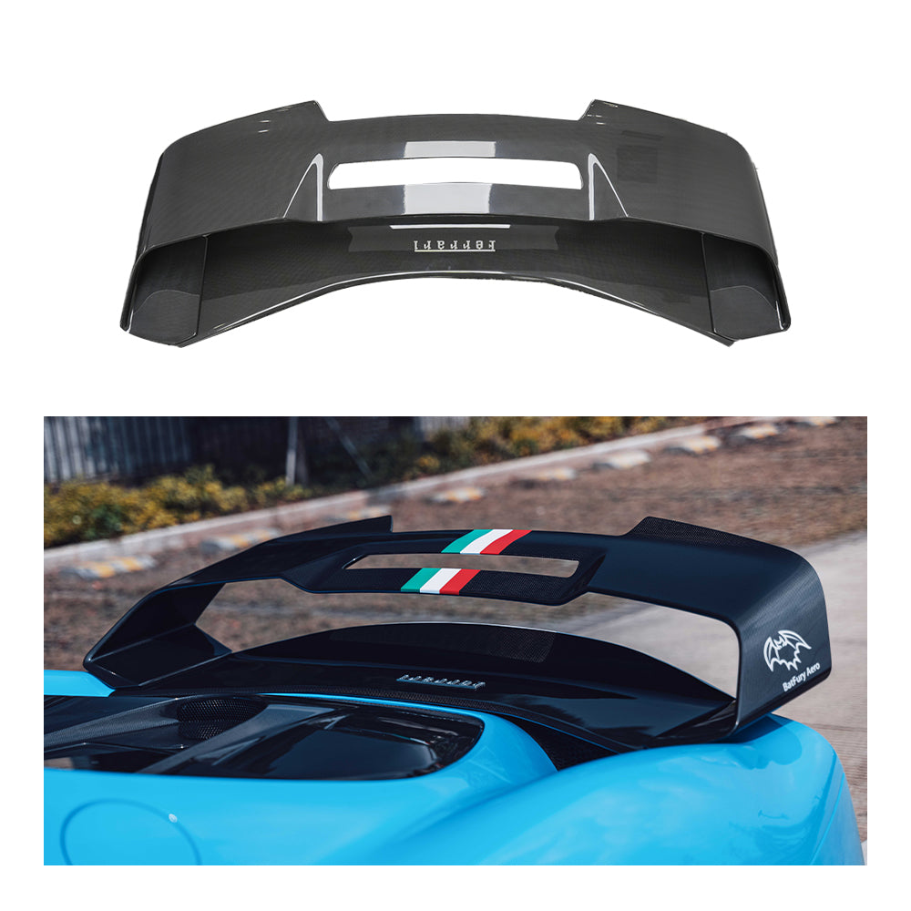 Ferrari 296 Dry carbon fiber Track Rear Spoiler