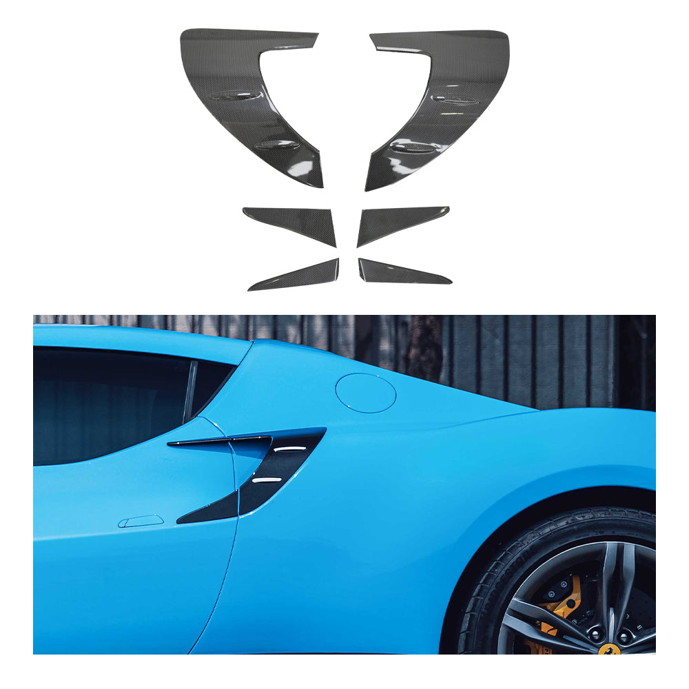 Ferrari 296 Dry carbon fiber Rear Fender Trim