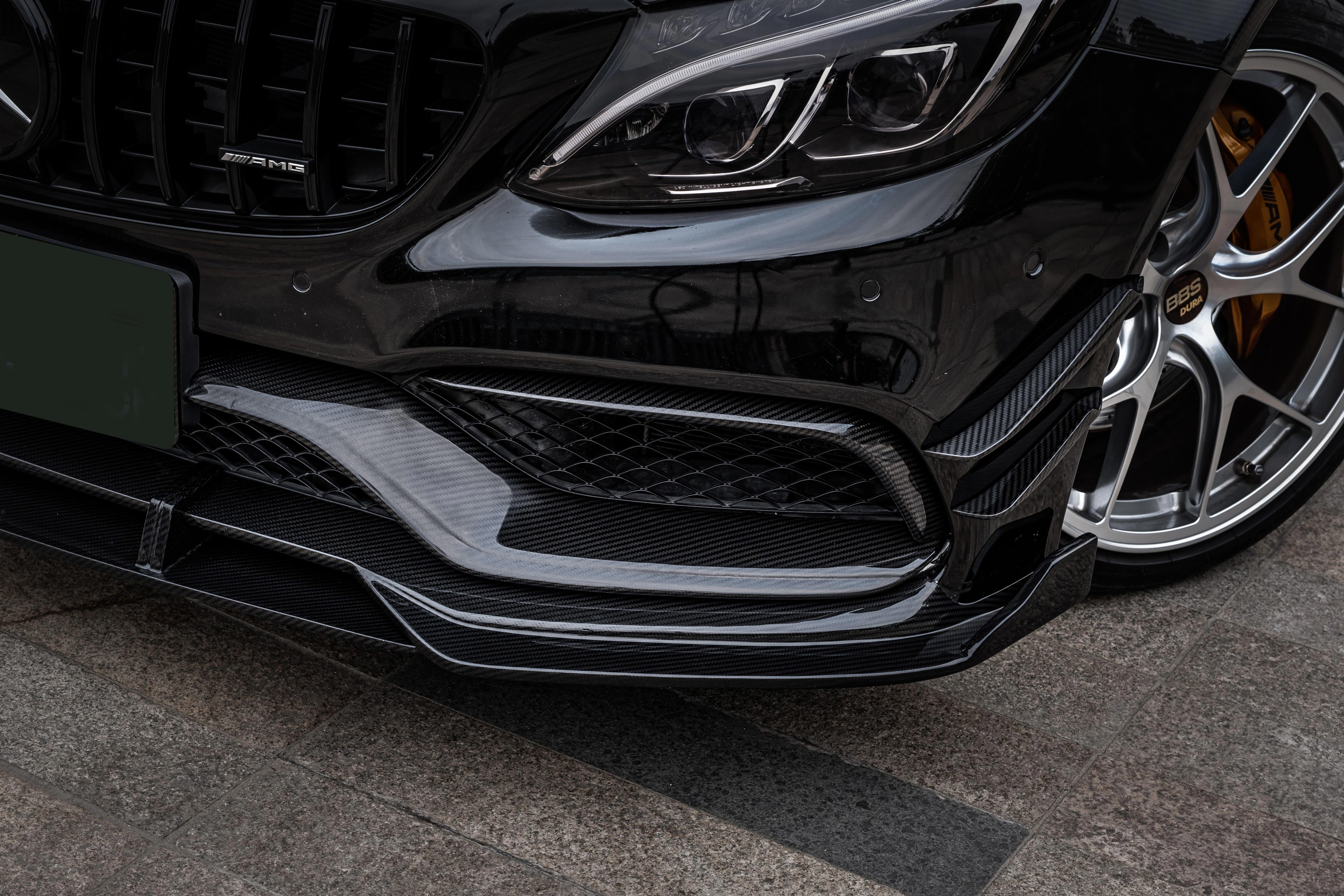 Mercedes-Benz C63 W205 AMG Dry carbon fiber Front Air Knives
