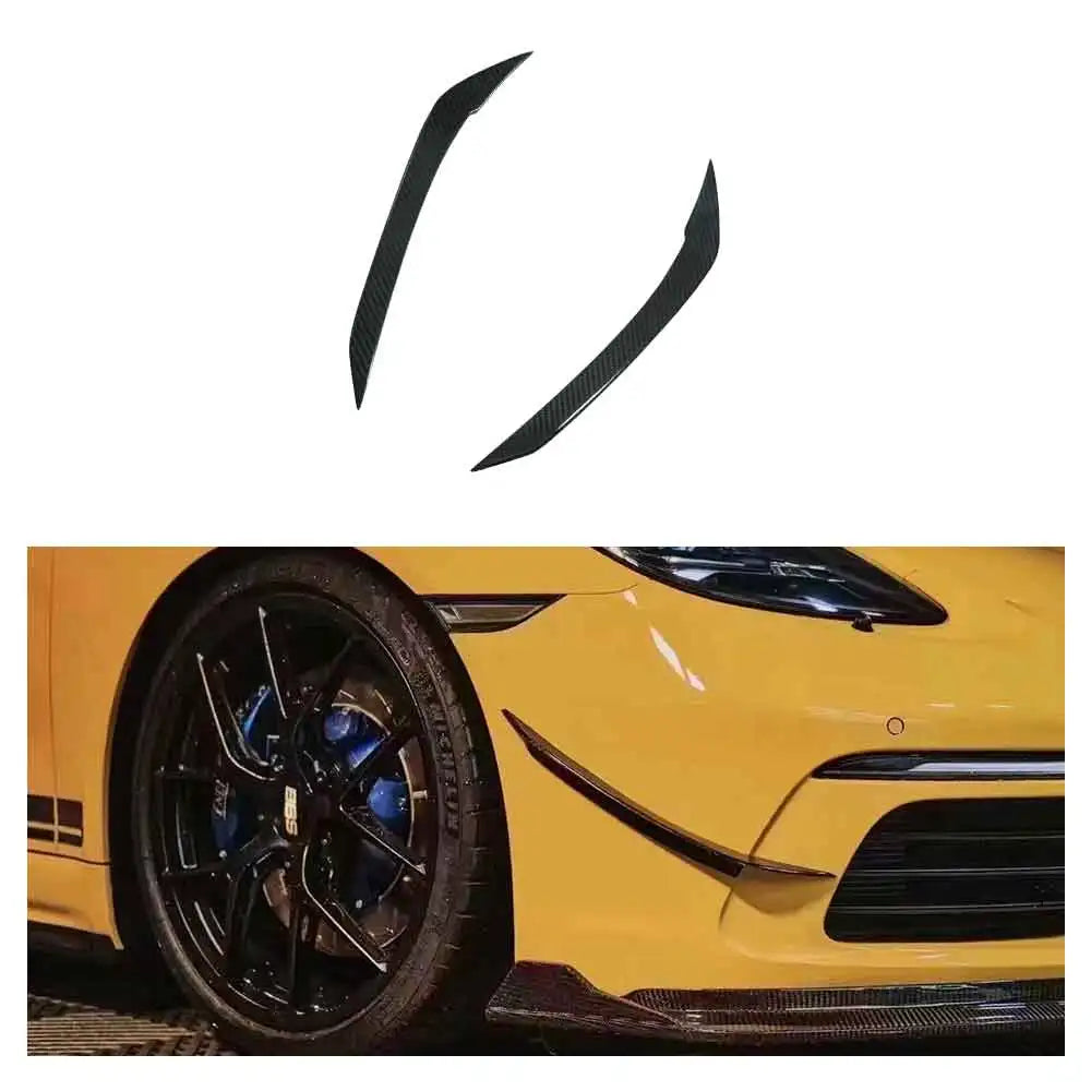 Porsche 718 Boxter/Cayman Dry carbon fiber Front Bumper Canards