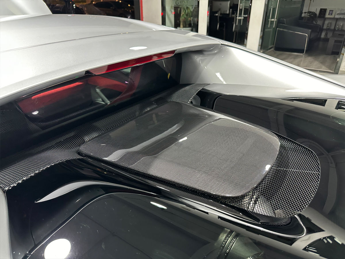 Ferrari 296 Dry carbon fiber OEM Engine Bay Trim