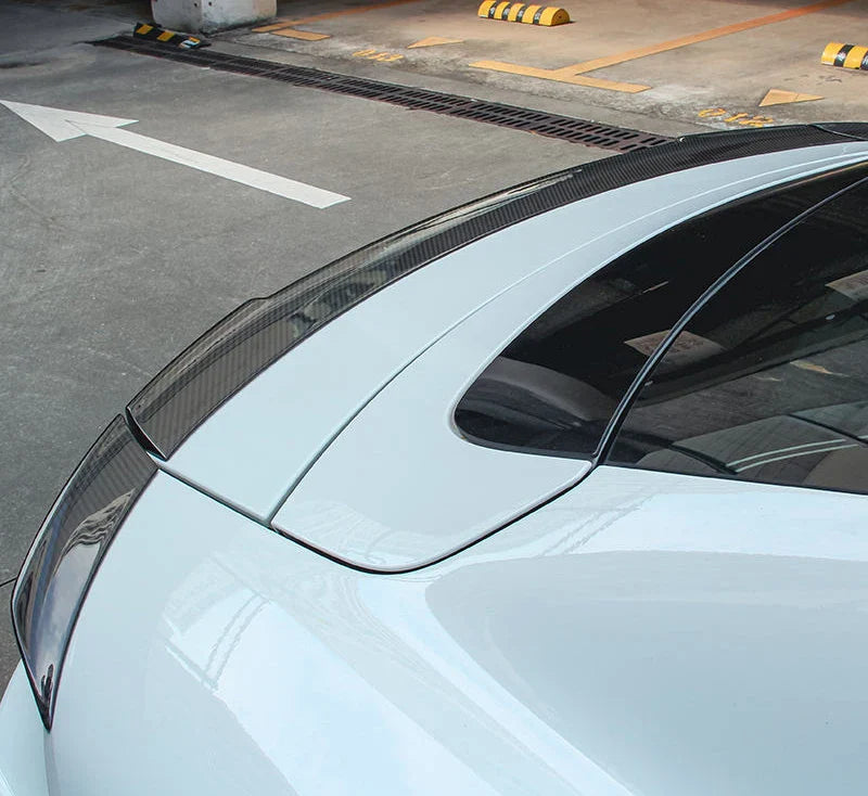 Porsche Taycan Dry carbon fiber Rear Wing lip Spoiler