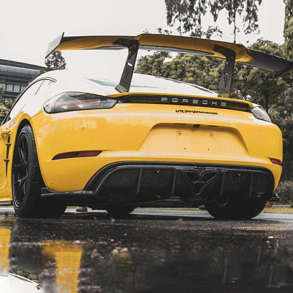 Porsche 718 Boxter/Cayman Dry carbon fiber Diffuser