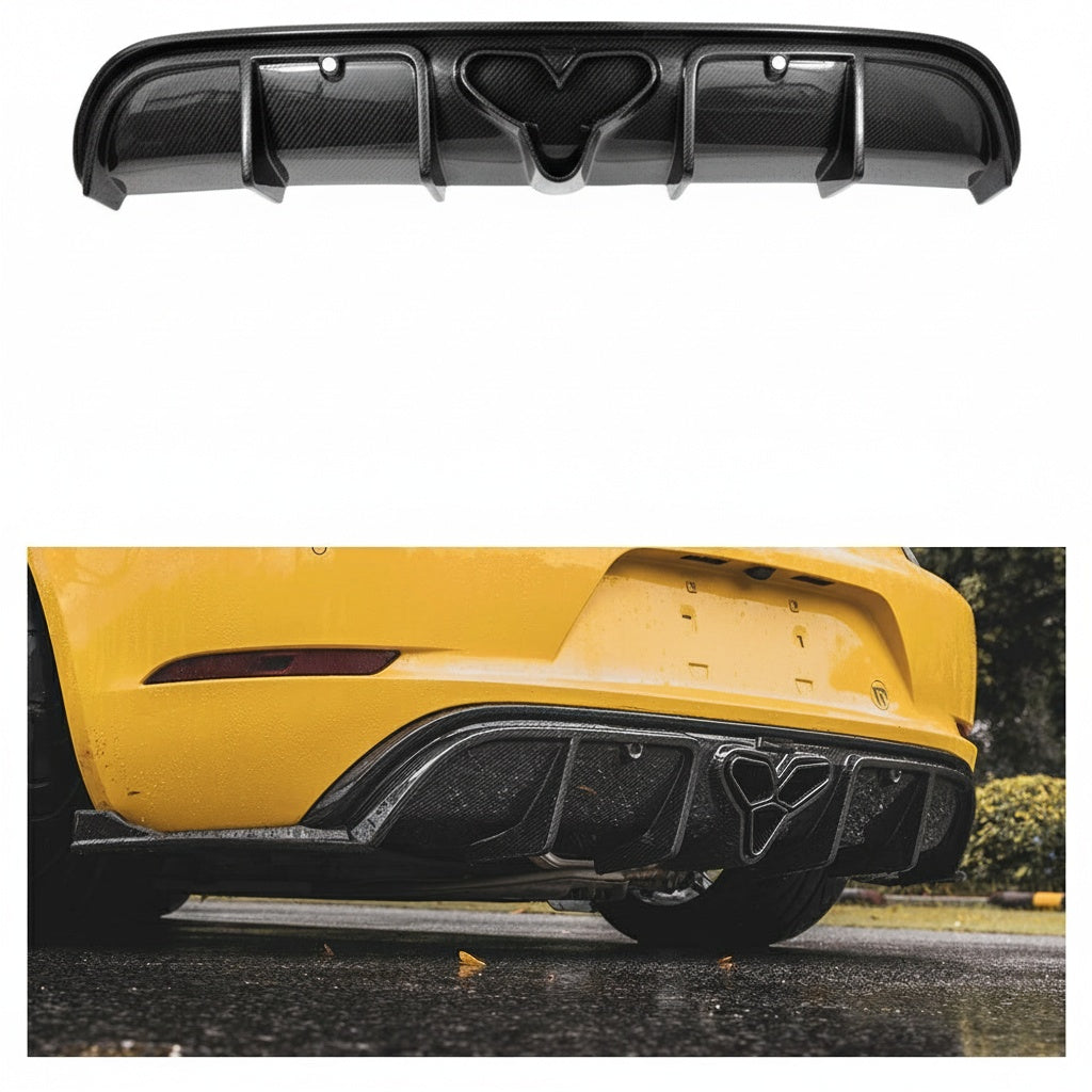 Porsche 718 Boxter/Cayman Dry carbon fiber Diffuser