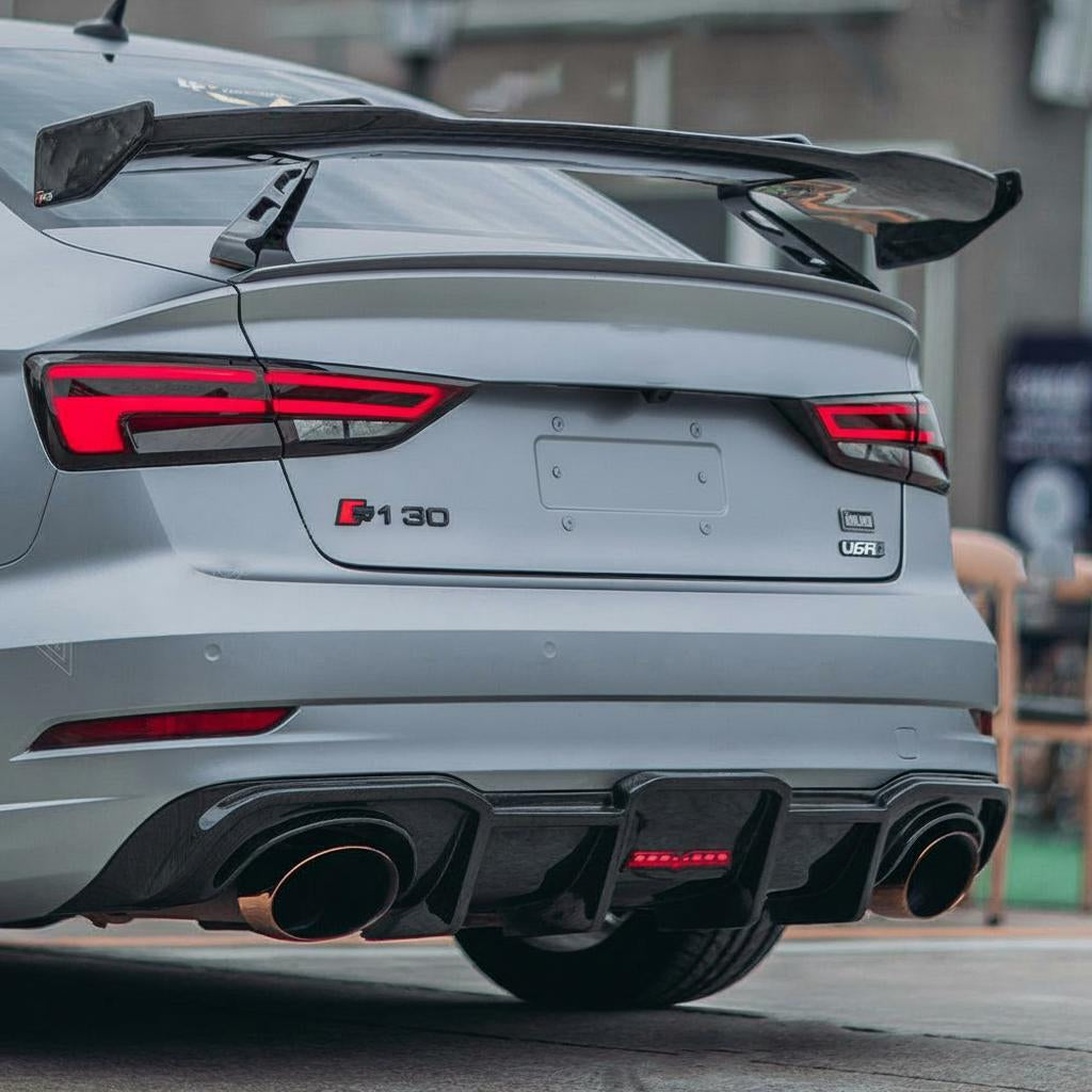 Audi RS3 Dry carbon fiber Diffuser with Break Light