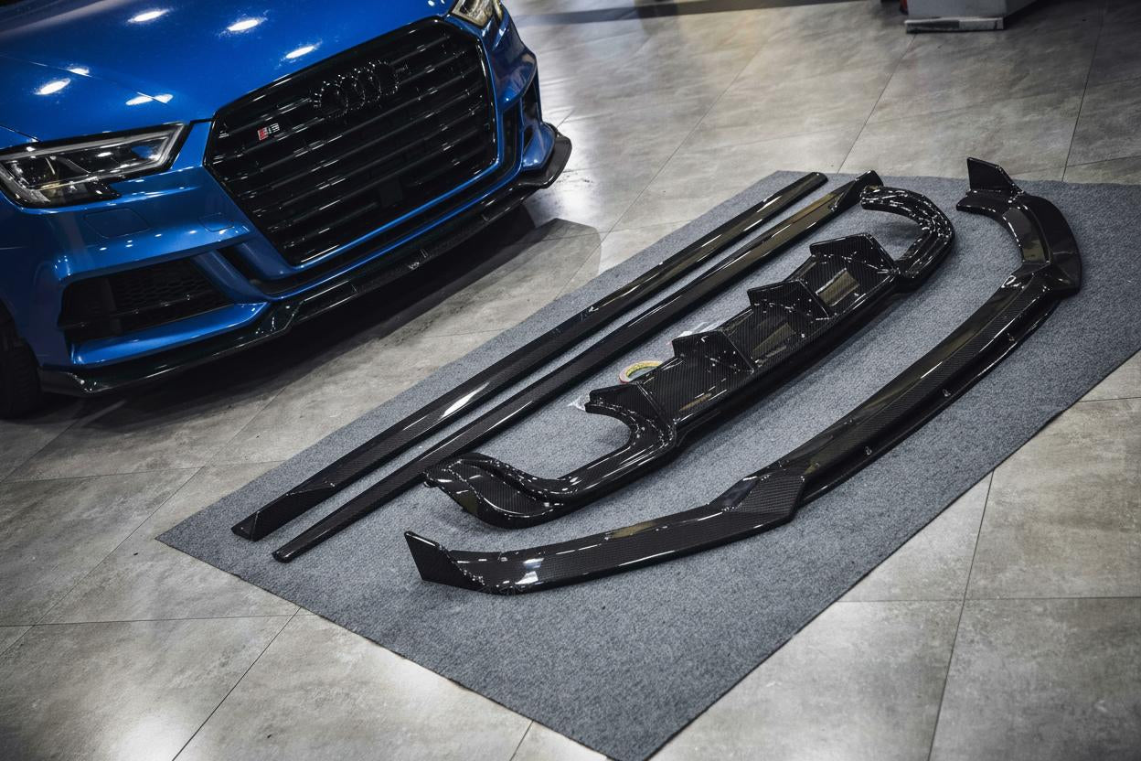 Audi RS3 Dry carbon fiber Diffuser with Break Light