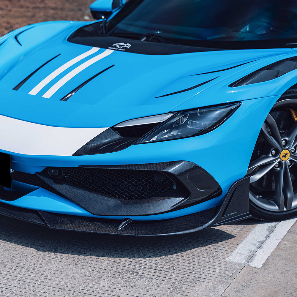 Ferrari 296 Dry carbon fiber Headlight Trims