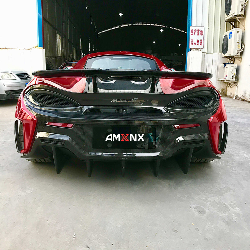 McLaren 540C/570S/570GT Dry carbon fiber Rear Bumper For Upgraded 600LT