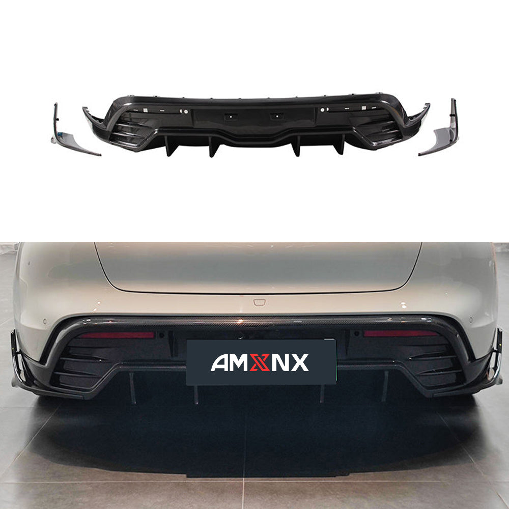 Porsche Taycan Dry carbon fiber Rear Lip