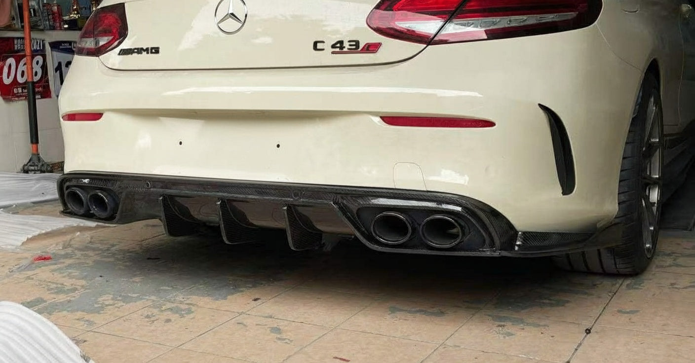 Mercedes-Benz C-Class W205 AMG-Line Dry carbon fiber Diffuser
