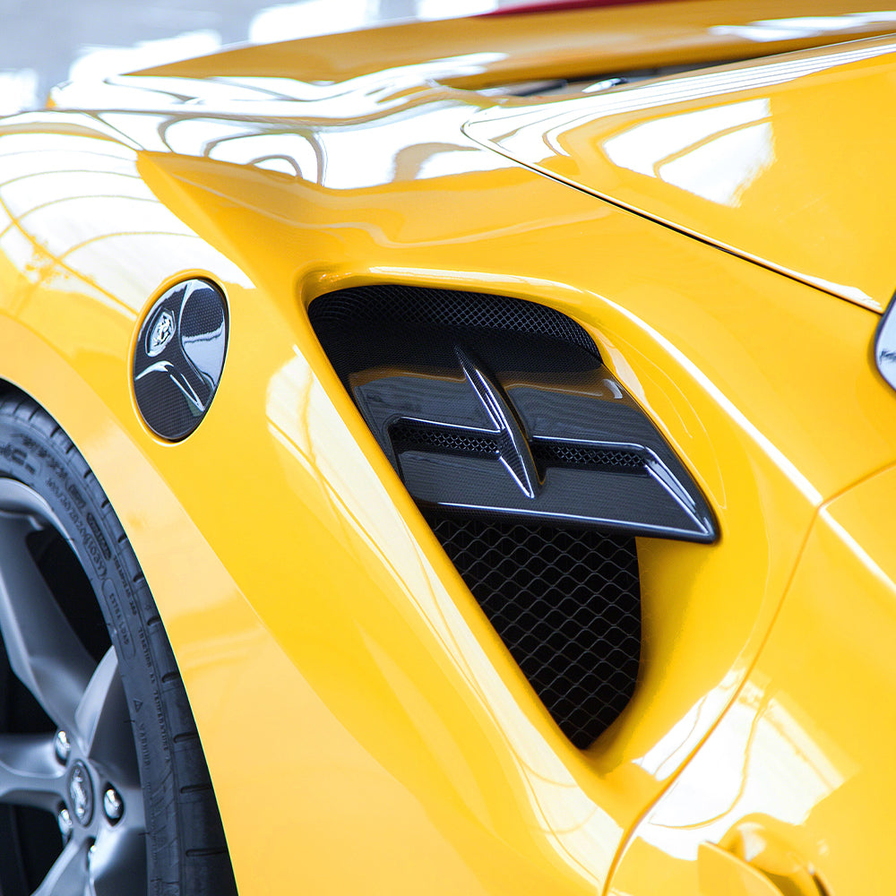 Ferrari 488 SC Dry carbon fiber Rear Fender Airintake Trims