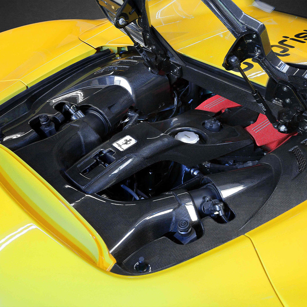 Ferrari 488 SC Dry carbon fiber Engine Cover