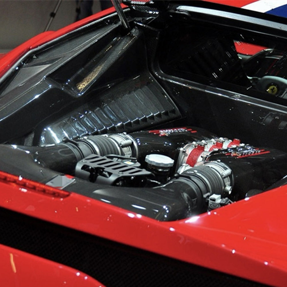 Ferrari F8 Dry carbon fiber Engine Bay Cover