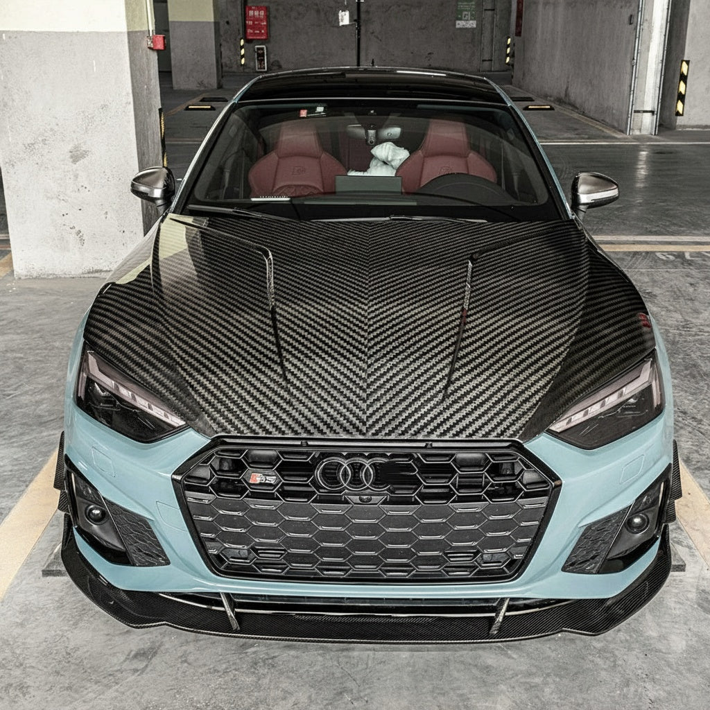 Audi S4/A4 B9 PA Dry carbon fiber Hood