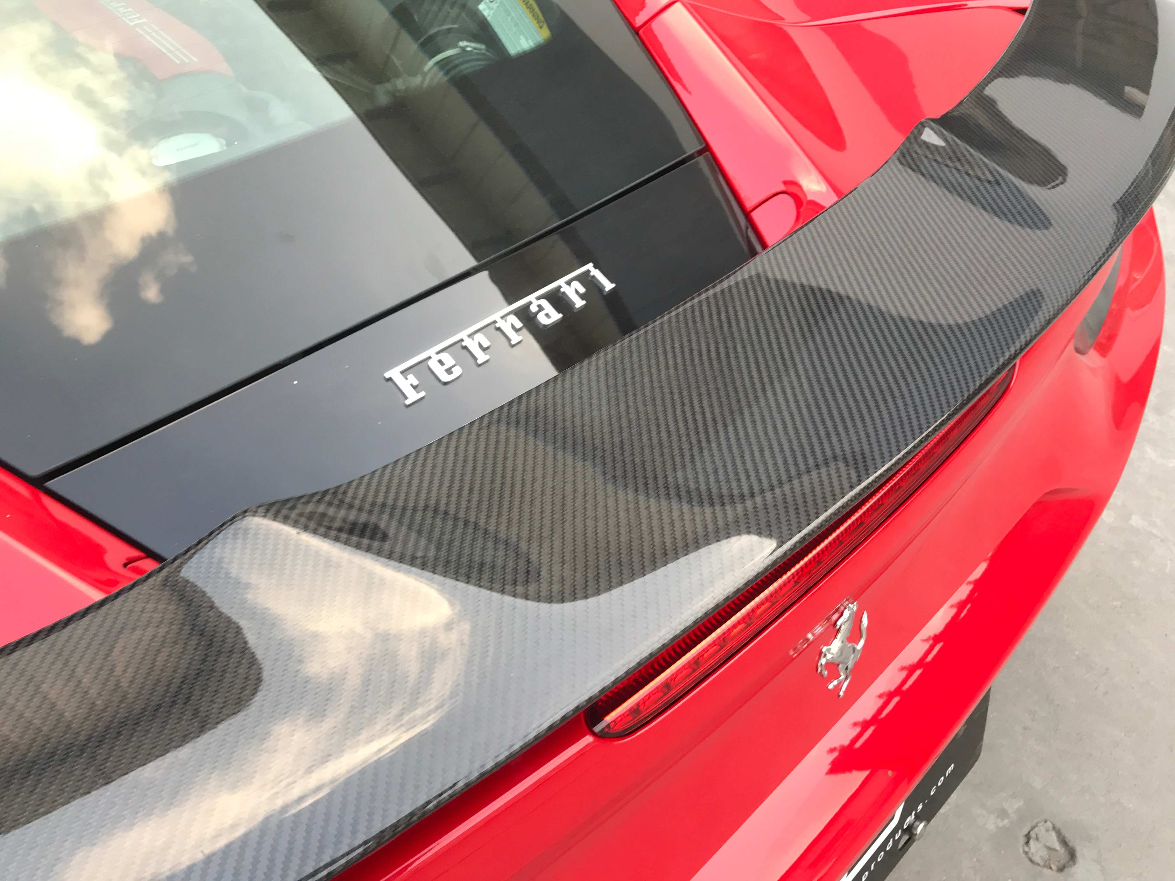Ferrari 488 SN Dry carbon fiber Rear Spoiler