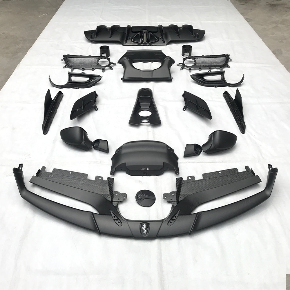Ferrari 488 SC Dry carbon fiber Front Lip