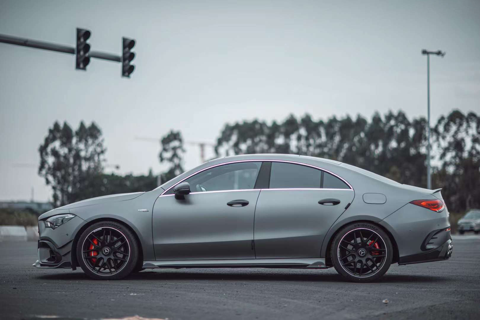 Mercedes-Benz CLA45 C118 AMG Dry carbon fiber Patch Side Skirts