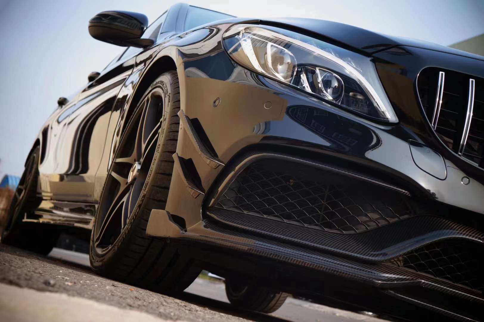 Mercedes-Benz C63 W205 AMG Dry carbon fiber Front Air Knives