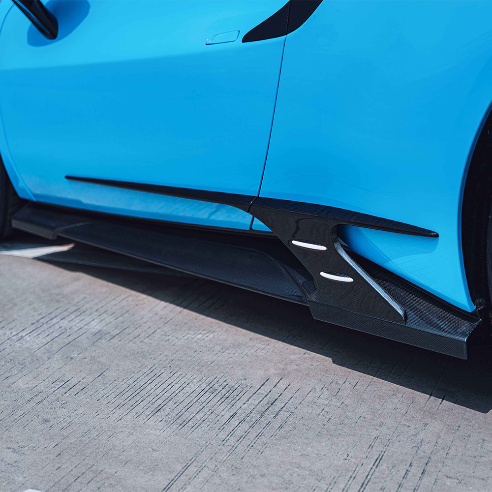 Ferrari 296 Dry carbon fiber Lower Side Skirts