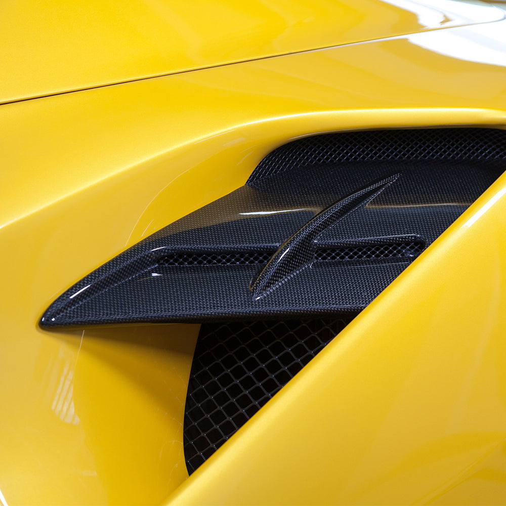 Ferrari 488 SC Dry carbon fiber Rear Fender Airintake Trims
