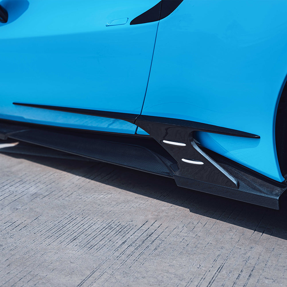 Ferrari 296 Dry carbon fiber Upper Side Skirts