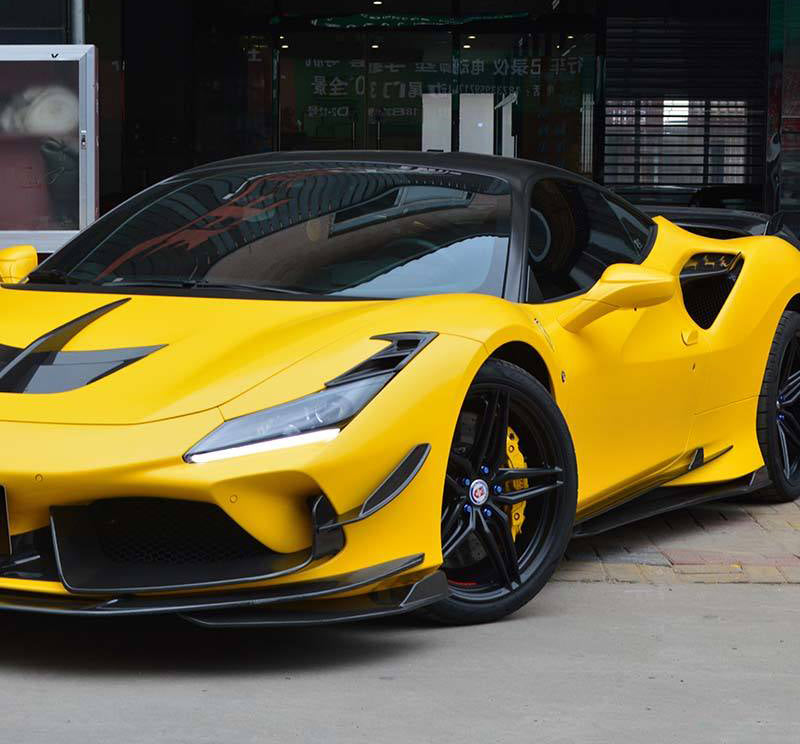 Ferrari F8 Dry carbon fiber Side Skirts