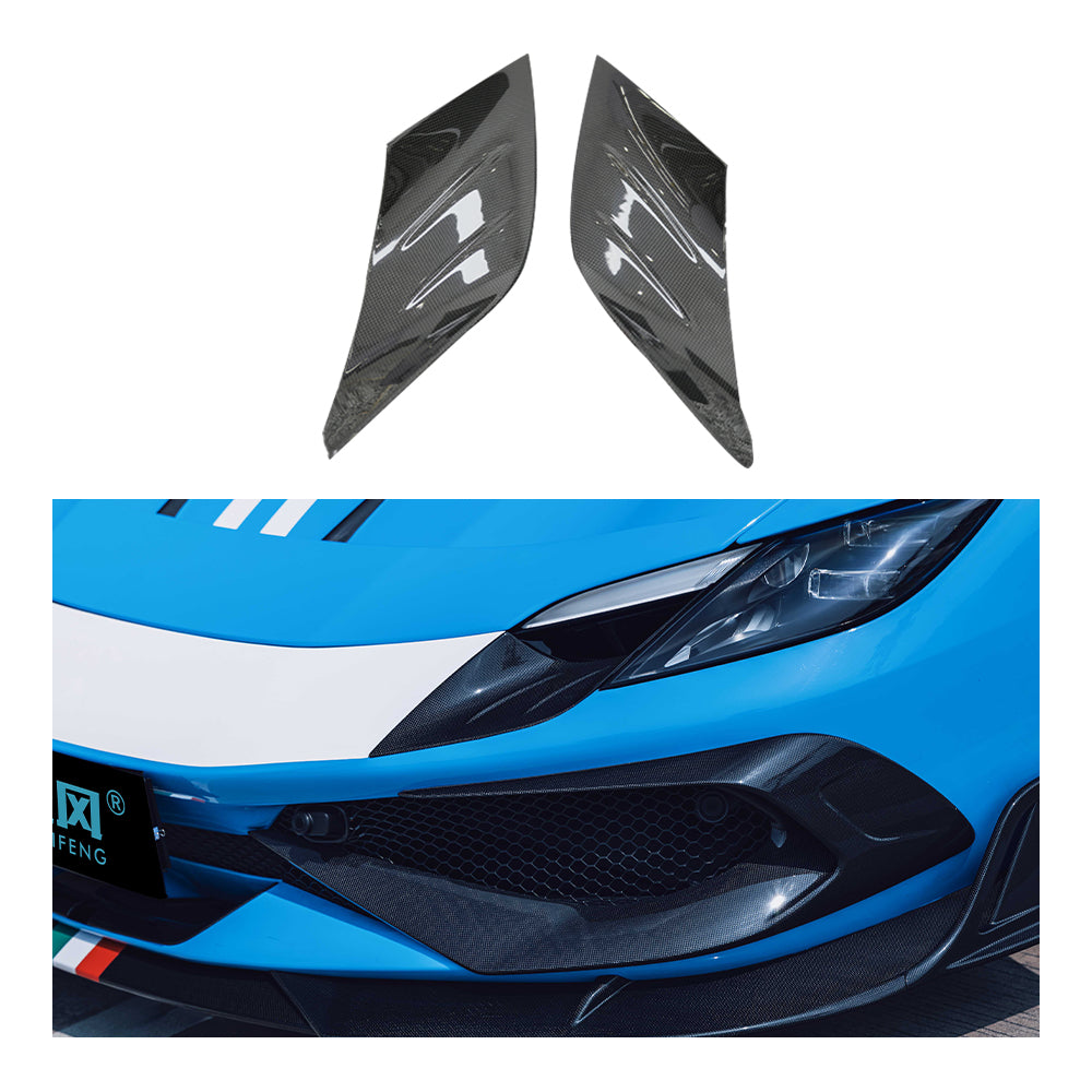 Ferrari 296 Dry carbon fiber Headlight Trims