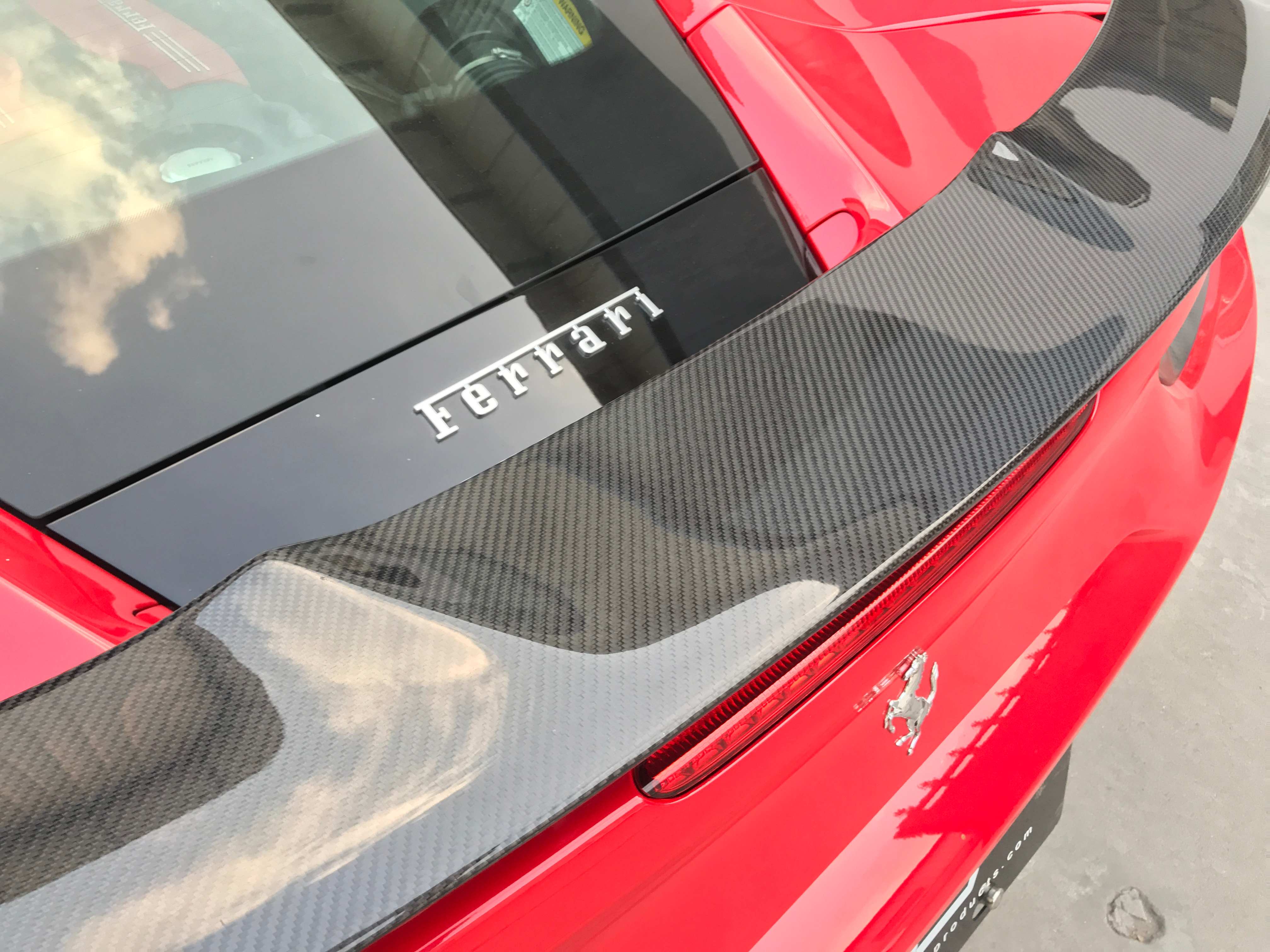 Ferrari 488 SN Dry carbon fiber Rear Spoiler