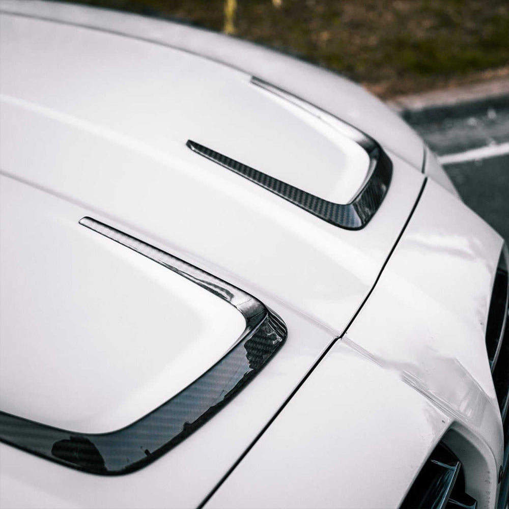 BMW M3/M4 G8x Dry carbon fiber Hoodscoop Trims