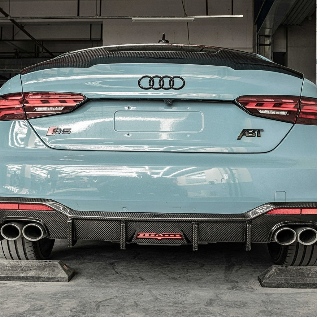 Audi S4/A4 B9 PA Dry carbon fiber Second Generation Diffuser