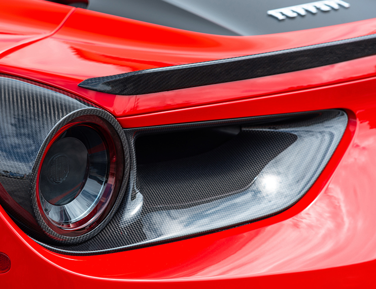 Ferrari 488 SN Dry carbon fiber Taillights Cover