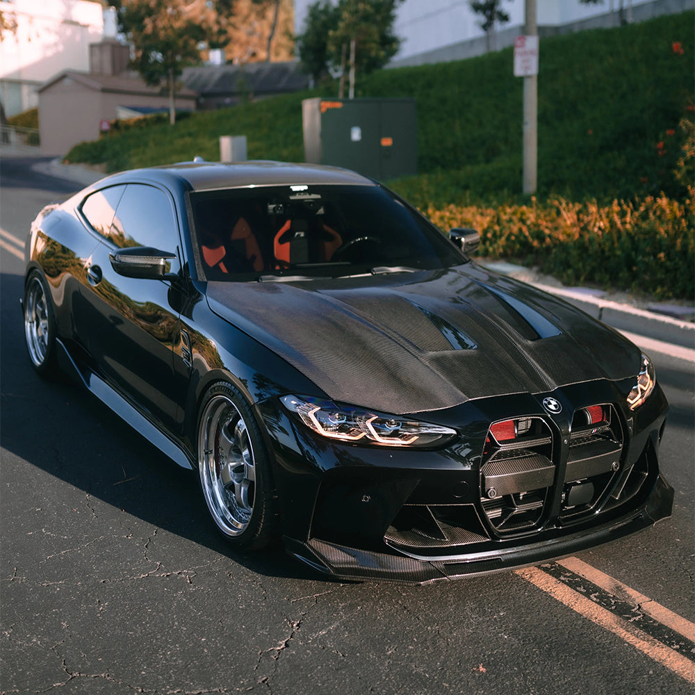 BMW M3/M4 G8x Dry carbon fiber Three-Part Front Lip