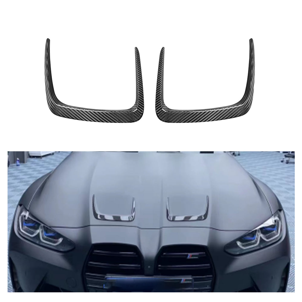 BMW M3/M4 G8x Dry carbon fiber Hoodscoop Trims