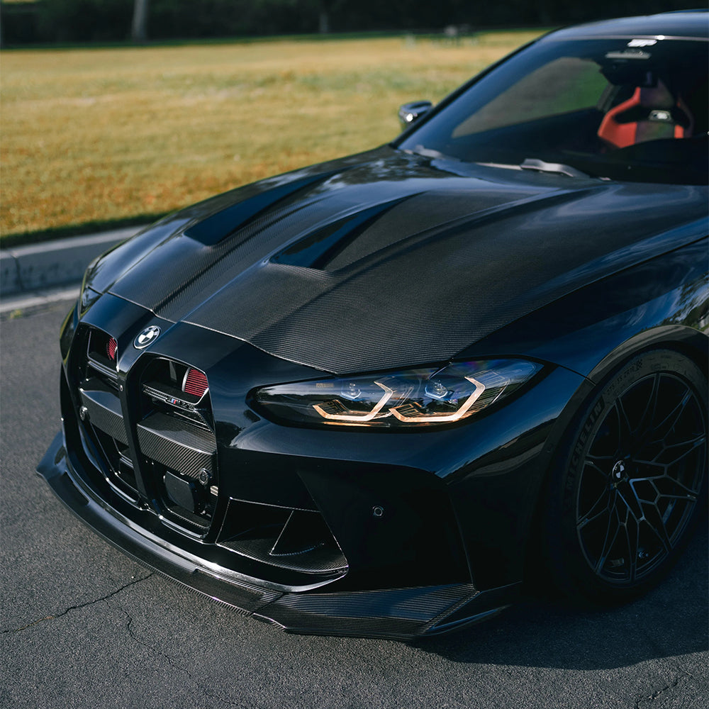 BMW M3/M4 G8x Dry carbon fiber Three-Part Front Lip