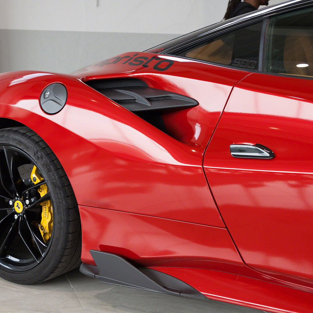 Ferrari 488 SC Dry carbon fiber Rear Fender Airintake Trims