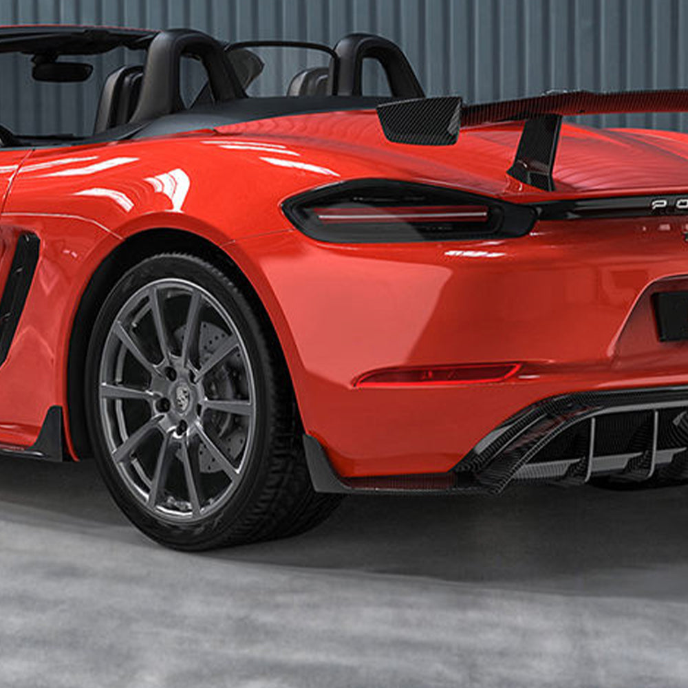 Porsche 718 Boxter/Cayman Dry carbon fiber Rear Lips
