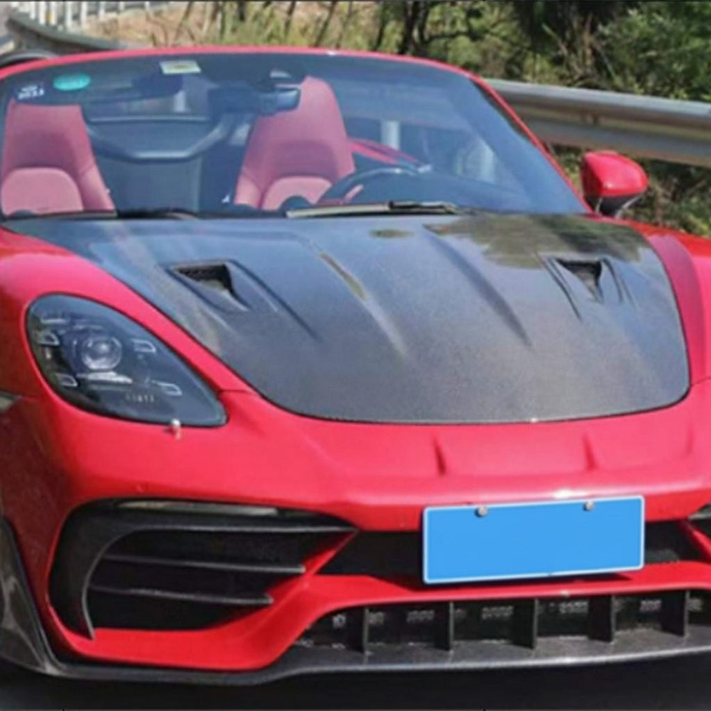 Porsche 718 Boxter/Cayman Dry carbon fiber Front bonnet
