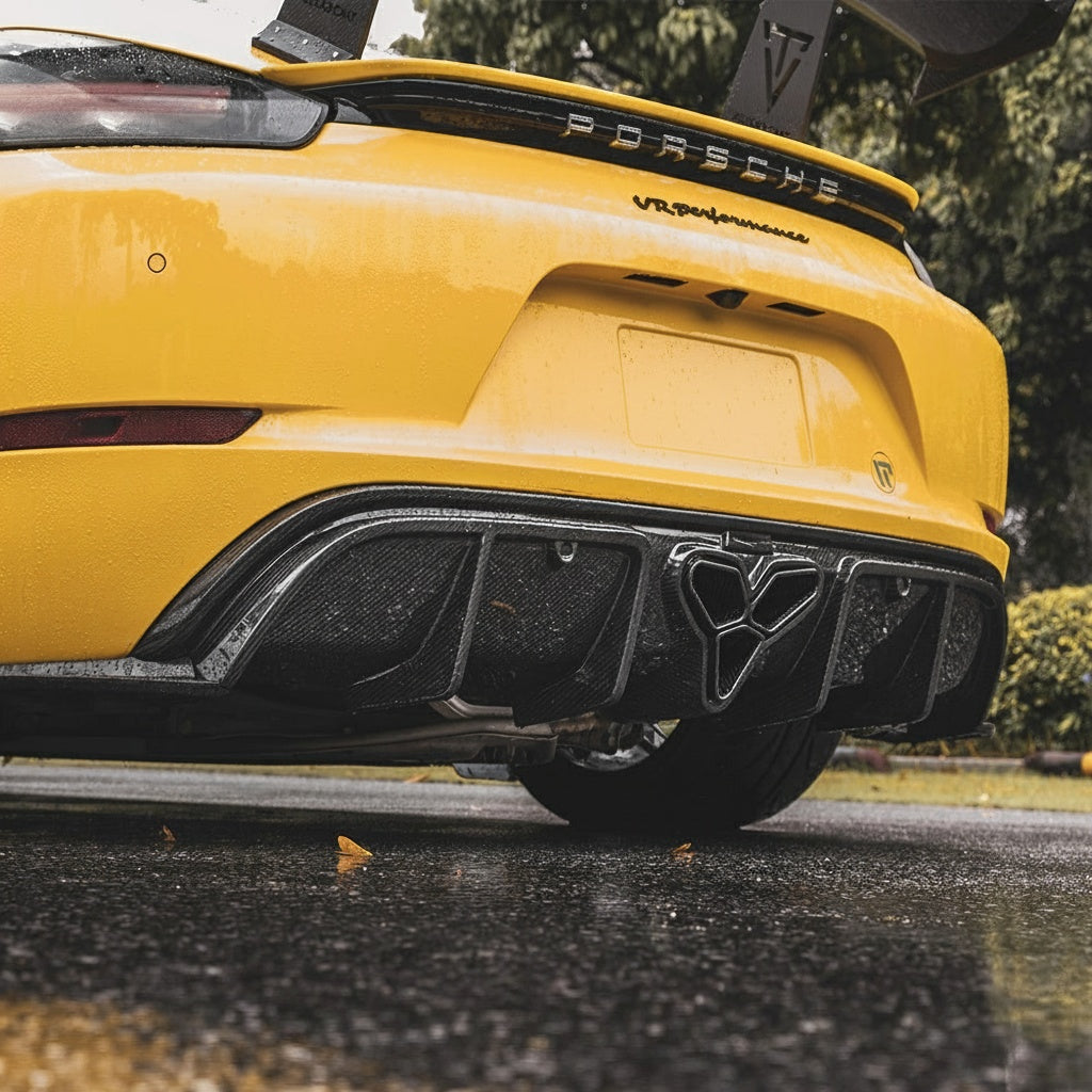 Porsche 718 Boxter/Cayman Dry carbon fiber Diffuser