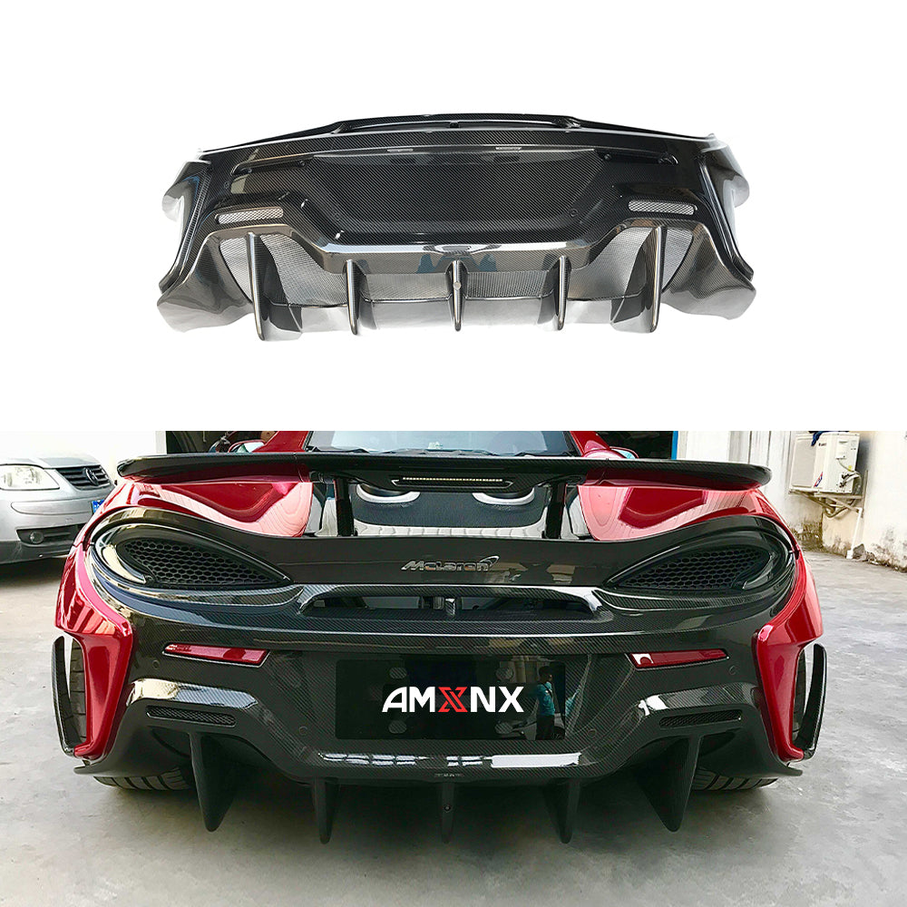 McLaren 540C/570S/570GT Dry carbon fiber Rear Bumper For Upgraded 600LT