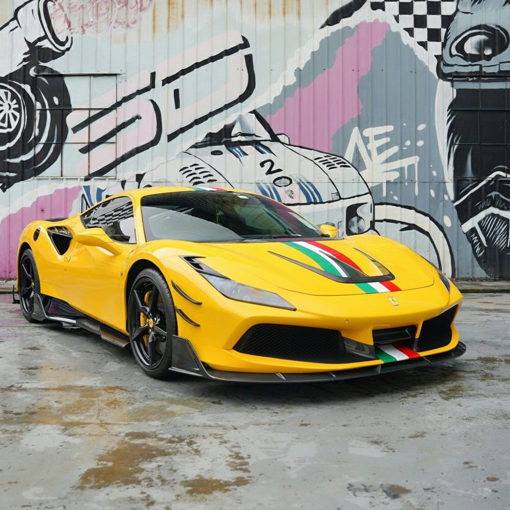 Ferrari F8 Dry carbon fiber Front Lip