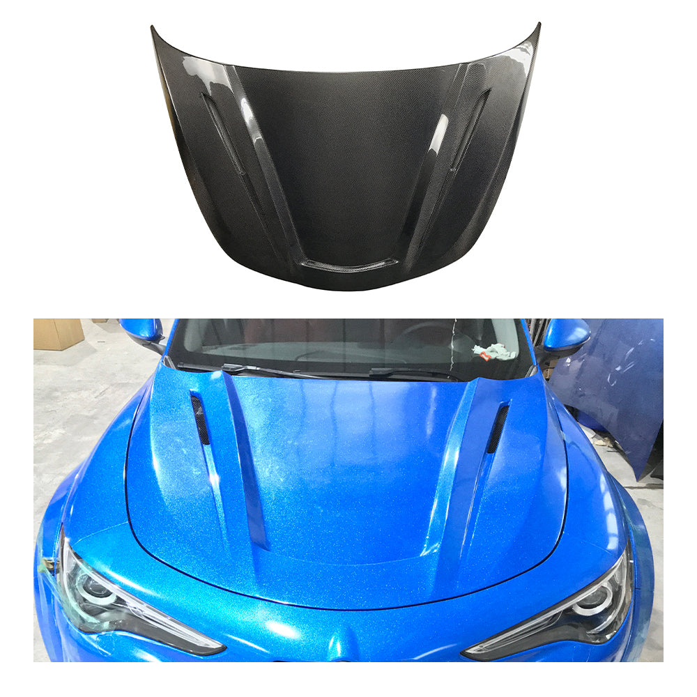 Alfa Romeo Stelvio Dry carbon fiber Hood