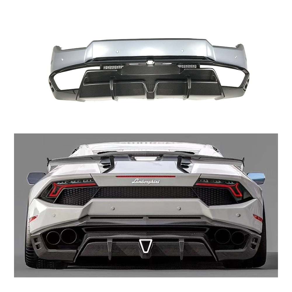 Lamborghini Huracán Dry carbon fiber SD-style Rear Bumper