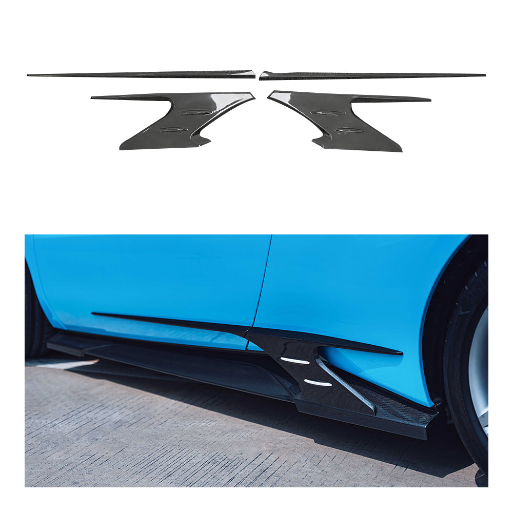 Ferrari 296 Dry carbon fiber Upper Side Skirts