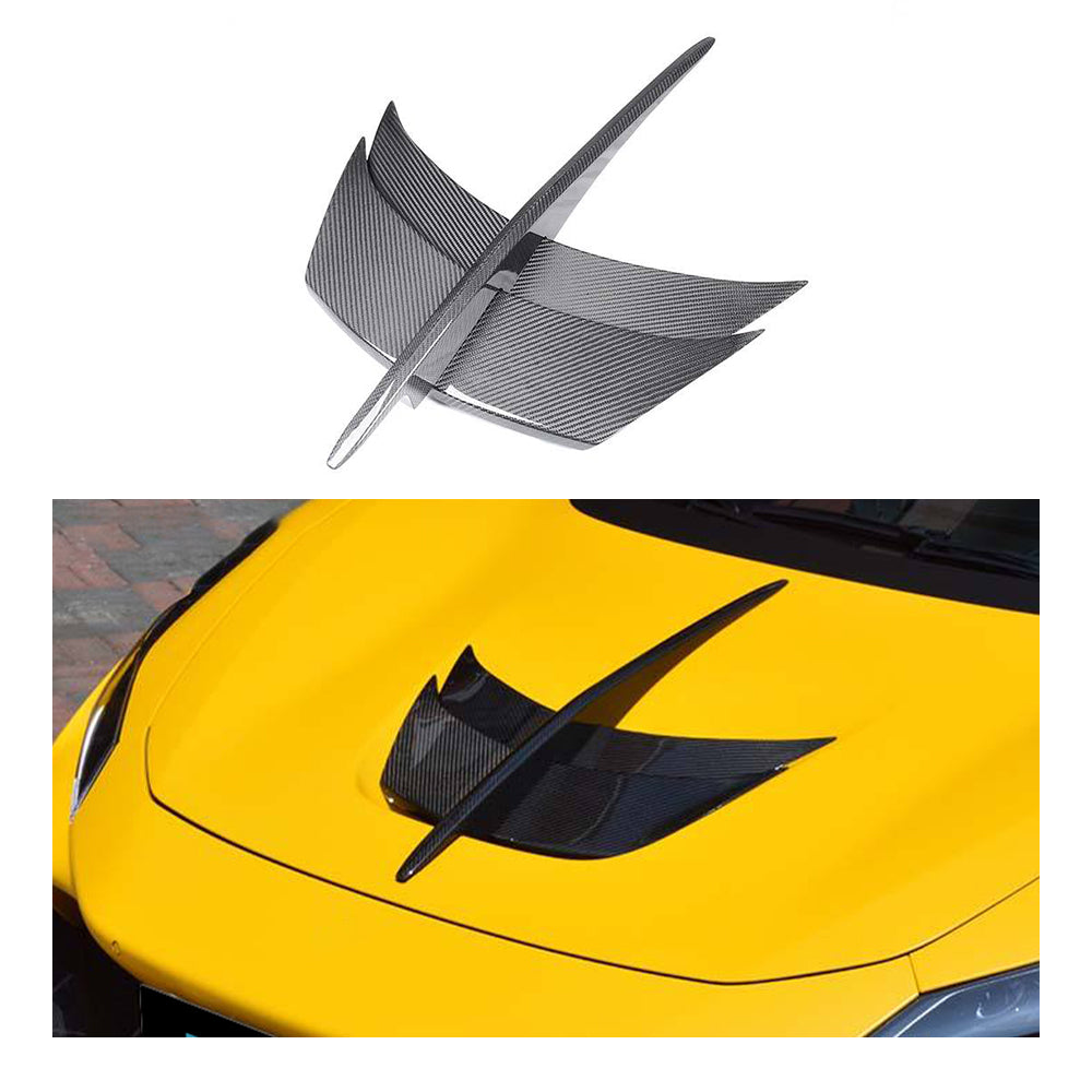 Ferrari F8 Dry carbon fiber Hood Ornamnet