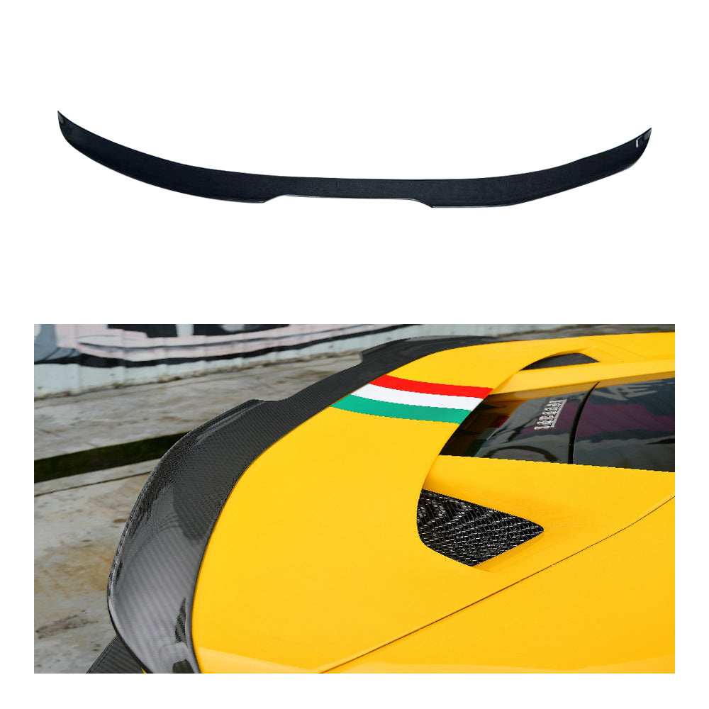 Ferrari F8 Dry carbon fiber Thin Rear Spoiler